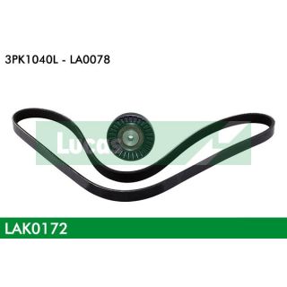 V formos rumbuotas diržas, komplektas LUCAS LAK0172