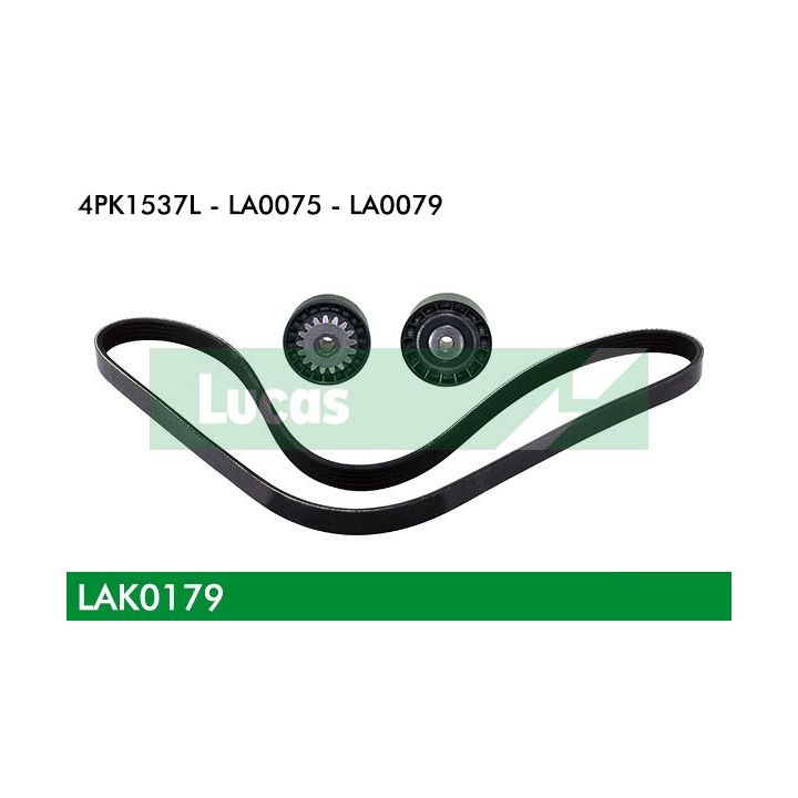 V formos rumbuotas diržas, komplektas LUCAS LAK0179