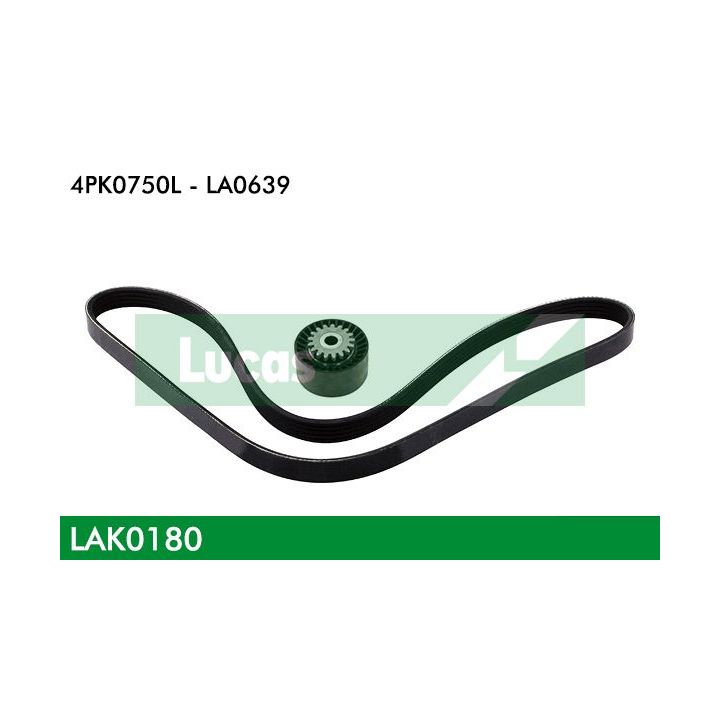 V formos rumbuotas diržas, komplektas LUCAS LAK0180
