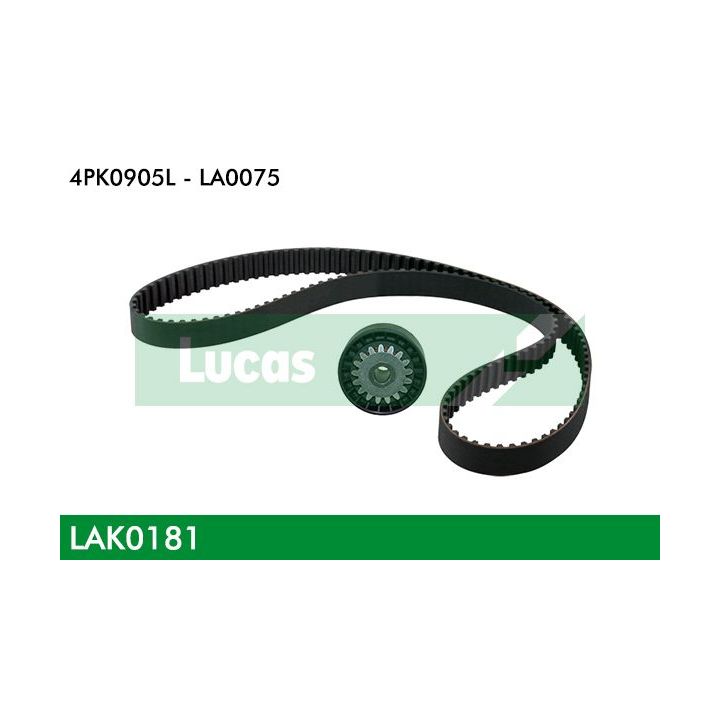 V formos rumbuotas diržas, komplektas LUCAS LAK0181