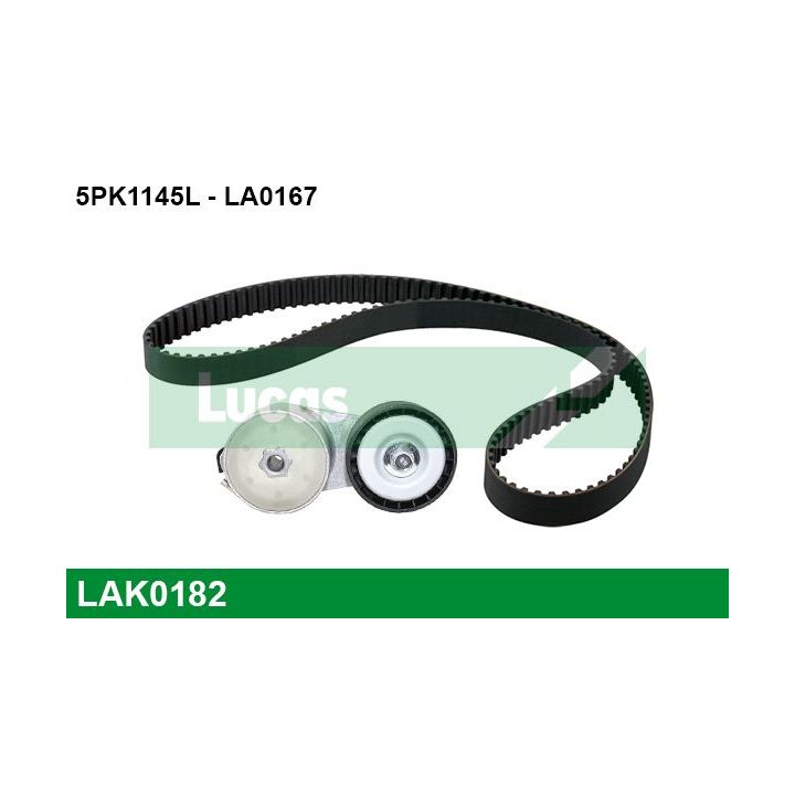 V formos rumbuotas diržas, komplektas LUCAS LAK0182