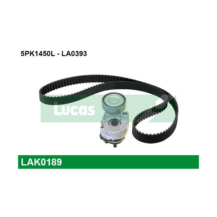 V formos rumbuotas diržas, komplektas LUCAS LAK0189