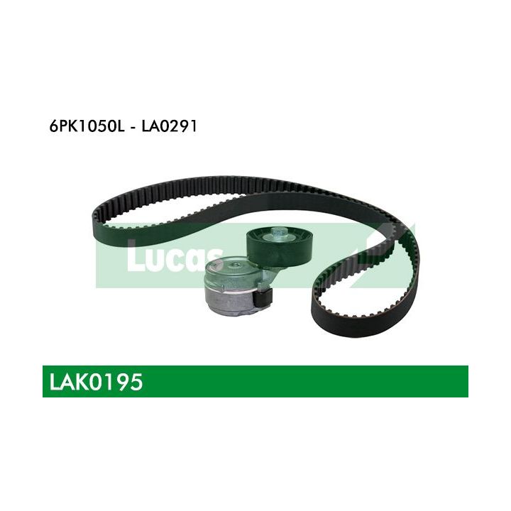 V formos rumbuotas diržas, komplektas LUCAS LAK0195