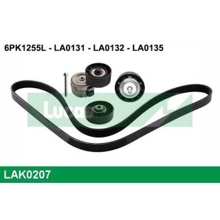 V formos rumbuotas diržas, komplektas LUCAS LAK0207