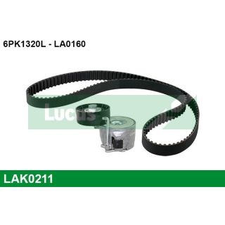 V formos rumbuotas diržas, komplektas LUCAS LAK0211