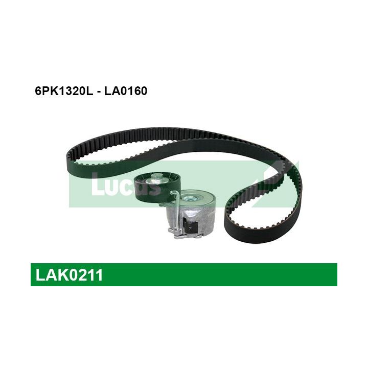 V formos rumbuotas diržas, komplektas LUCAS LAK0211