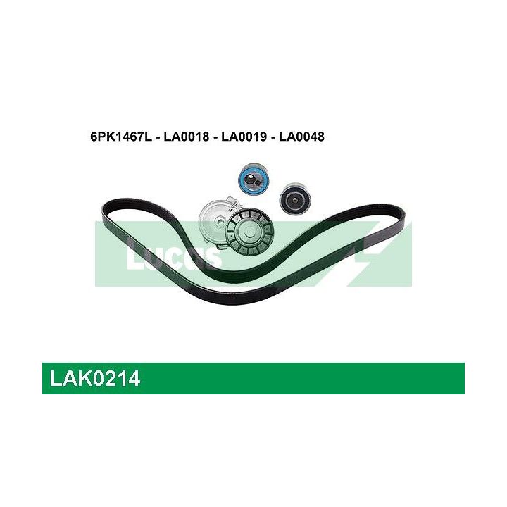 V formos rumbuotas diržas, komplektas LUCAS LAK0214