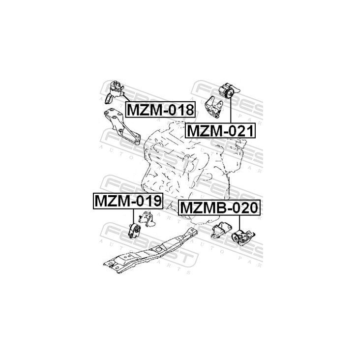 Variklio montavimas FEBEST MZM-018