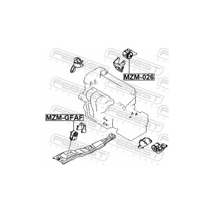 Variklio montavimas FEBEST MZM-026