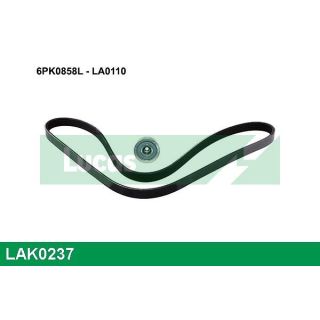 V formos rumbuotas diržas, komplektas LUCAS LAK0237