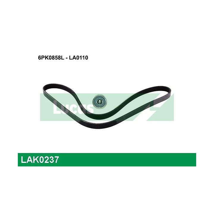 V formos rumbuotas diržas, komplektas LUCAS LAK0237