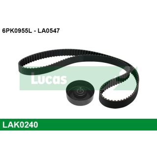 V formos rumbuotas diržas, komplektas LUCAS LAK0240
