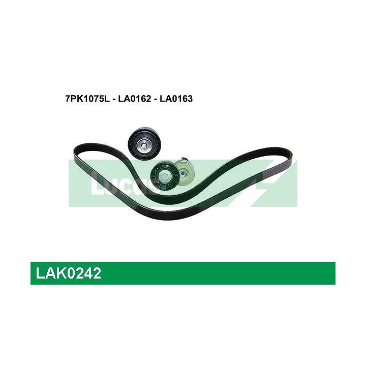 V formos rumbuotas diržas, komplektas LUCAS LAK0242