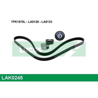 V formos rumbuotas diržas, komplektas LUCAS LAK0245