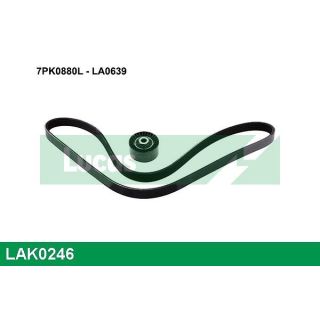 V formos rumbuotas diržas, komplektas LUCAS LAK0246