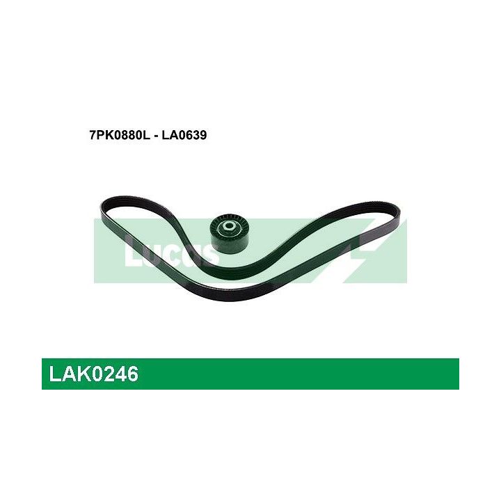 V formos rumbuotas diržas, komplektas LUCAS LAK0246
