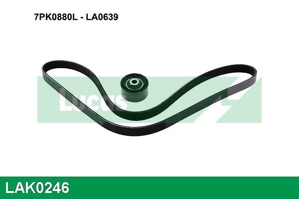 V formos rumbuotas diržas, komplektas LUCAS LAK0246