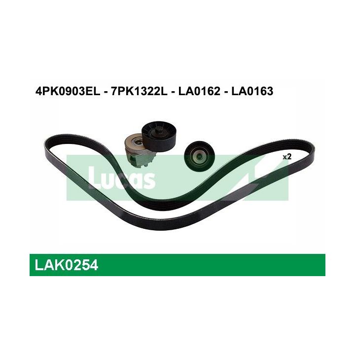V formos rumbuotas diržas, komplektas LUCAS LAK0254