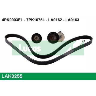 V formos rumbuotas diržas, komplektas LUCAS LAK0255