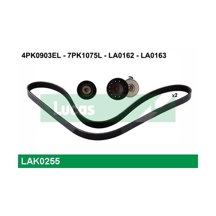 V formos rumbuotas diržas, komplektas LUCAS LAK0255