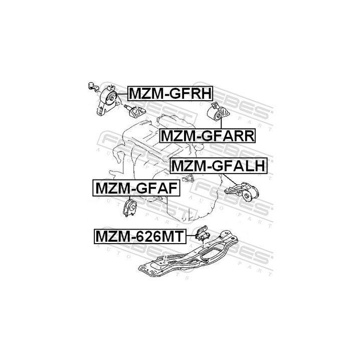 Variklio montavimas FEBEST MZM-626MT