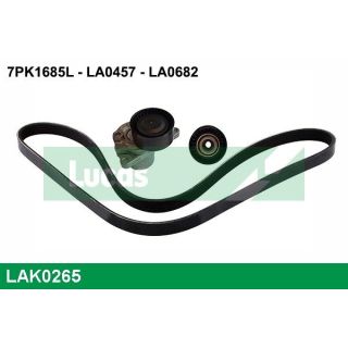 V formos rumbuotas diržas, komplektas LUCAS LAK0265