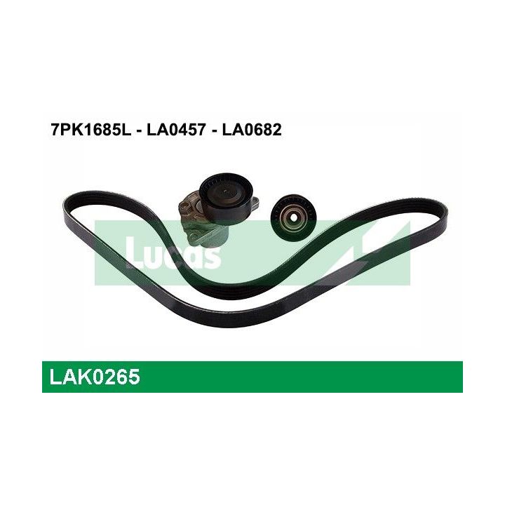 V formos rumbuotas diržas, komplektas LUCAS LAK0265