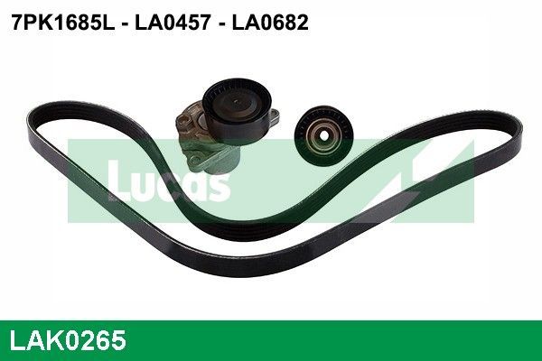 V formos rumbuotas diržas, komplektas LUCAS LAK0265