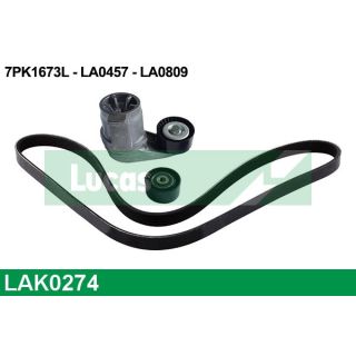 V formos rumbuotas diržas, komplektas LUCAS LAK0274