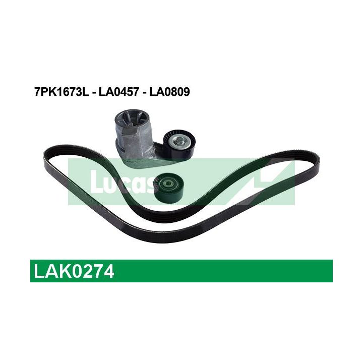 V formos rumbuotas diržas, komplektas LUCAS LAK0274