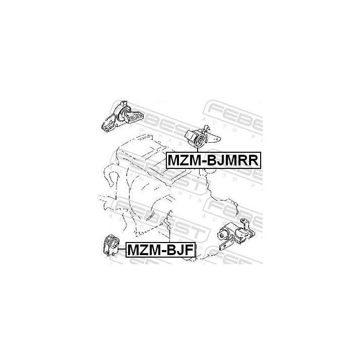 Variklio montavimas FEBEST MZM-BJMRR