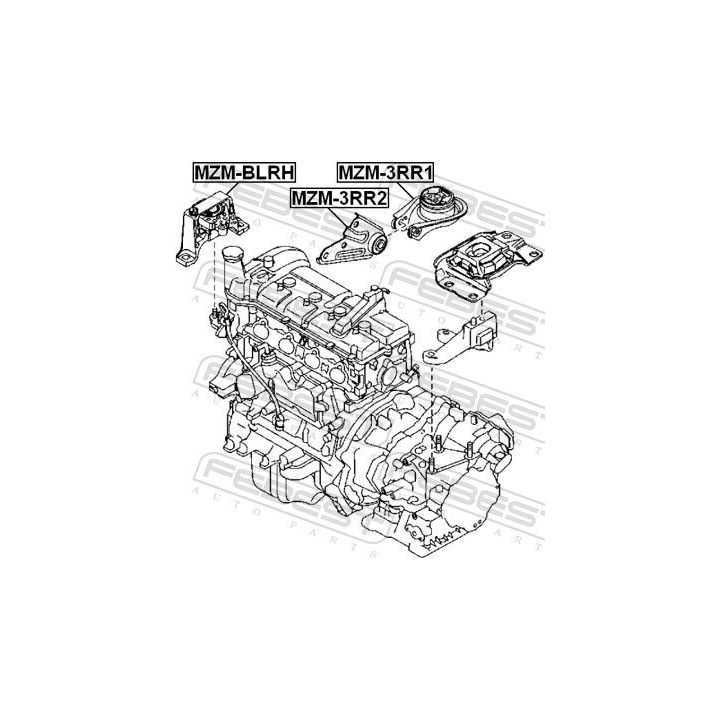 Variklio montavimas FEBEST MZM-BLRH