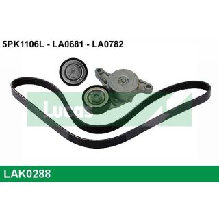 V formos rumbuotas diržas, komplektas LUCAS LAK0288