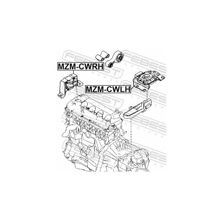 Variklio montavimas FEBEST MZM-CWRH