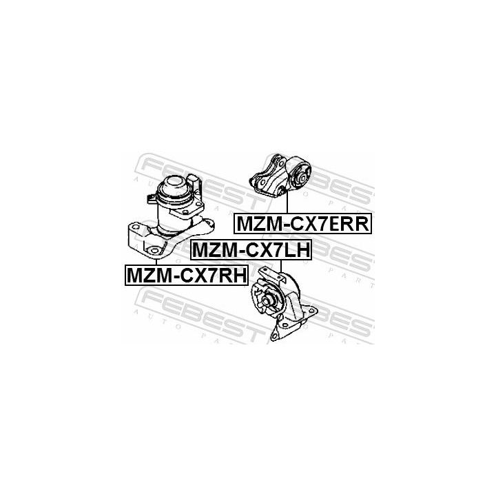 Variklio montavimas FEBEST MZM-CX7ERR