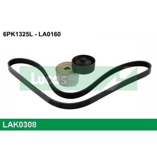 V formos rumbuotas diržas, komplektas LUCAS LAK0308