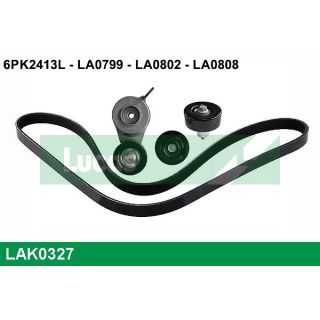 V formos rumbuotas diržas, komplektas LUCAS LAK0327