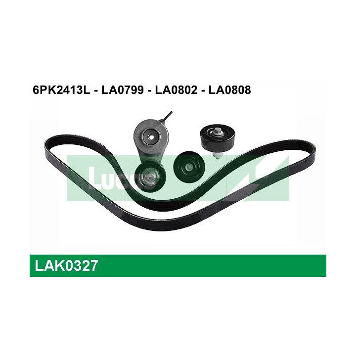 V formos rumbuotas diržas, komplektas LUCAS LAK0327