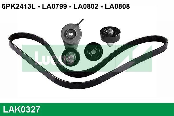 V formos rumbuotas diržas, komplektas LUCAS LAK0327