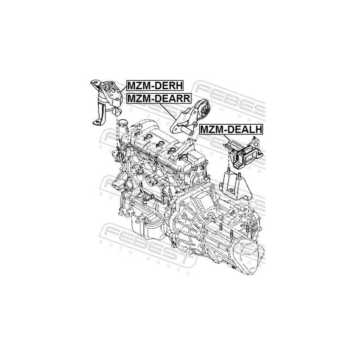 Variklio montavimas FEBEST MZM-DEARR