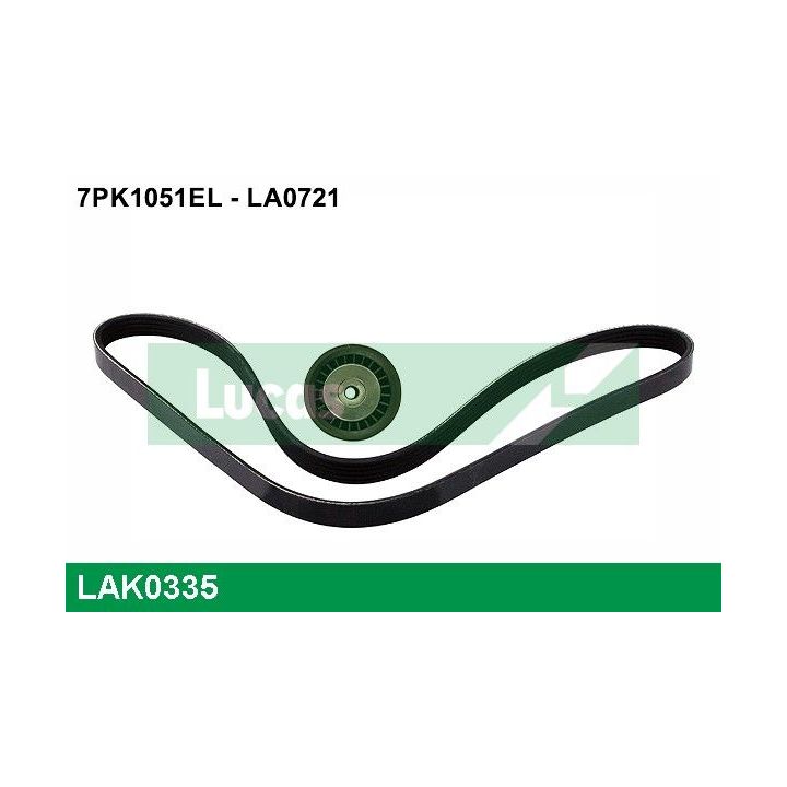 V formos rumbuotas diržas, komplektas LUCAS LAK0335