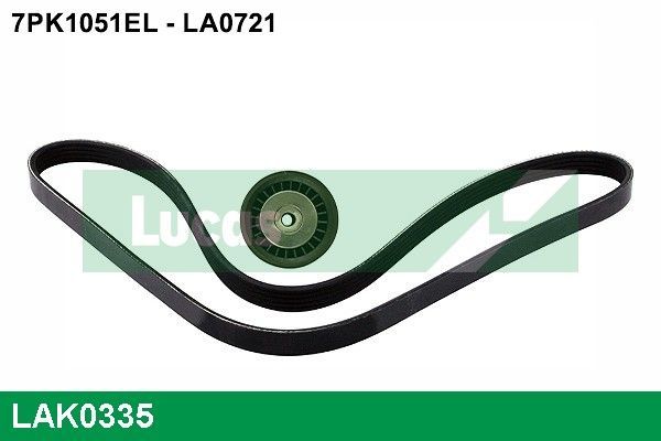 V formos rumbuotas diržas, komplektas LUCAS LAK0335