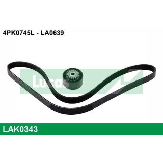 V formos rumbuotas diržas, komplektas LUCAS LAK0343