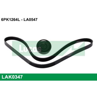 V formos rumbuotas diržas, komplektas LUCAS LAK0347
