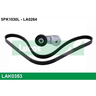 V formos rumbuotas diržas, komplektas LUCAS LAK0353