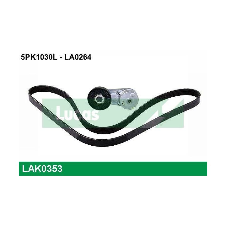 V formos rumbuotas diržas, komplektas LUCAS LAK0353