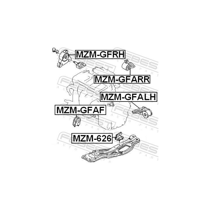 Variklio montavimas FEBEST MZM-GFAF