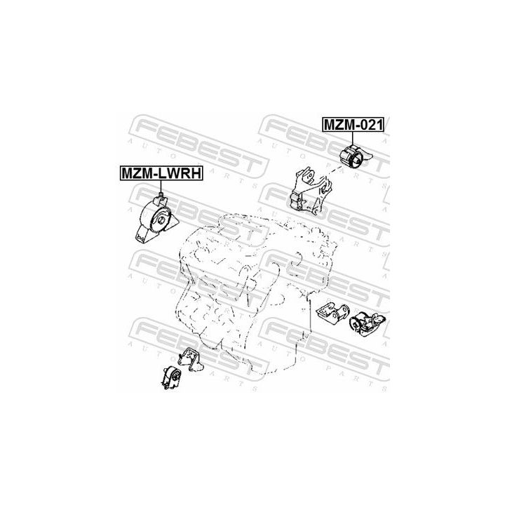 Variklio montavimas FEBEST MZM-LWRH