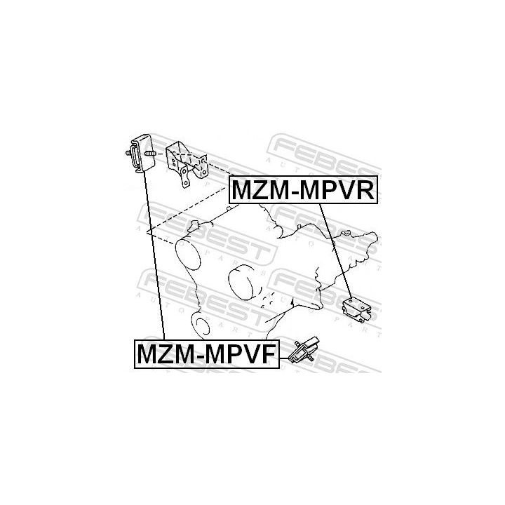 Variklio montavimas FEBEST MZM-MPVF