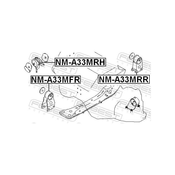 Variklio montavimas FEBEST NM-A33MRR